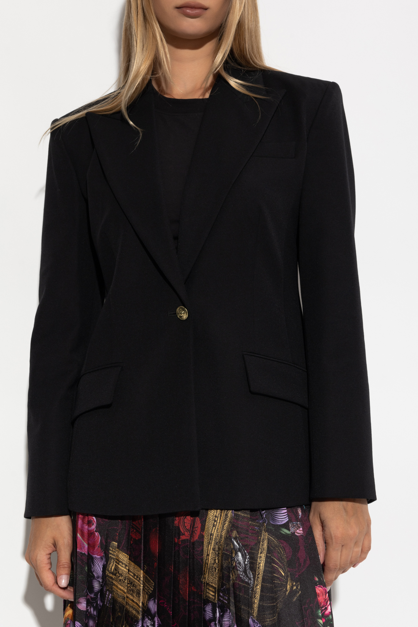 【送料&関税込】Versace Multicolor Tweed Blazer Versace Tweed MEDUSA Blazer with Fringe women - Glamood Outlet